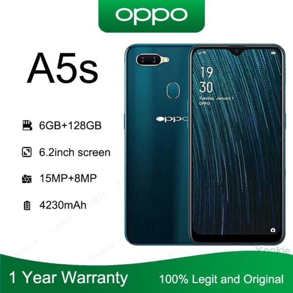 Oppo A5s 6GB RAM 128GB ROM OPPO A5s – 4230mAh Battery, Waterdrop Screen